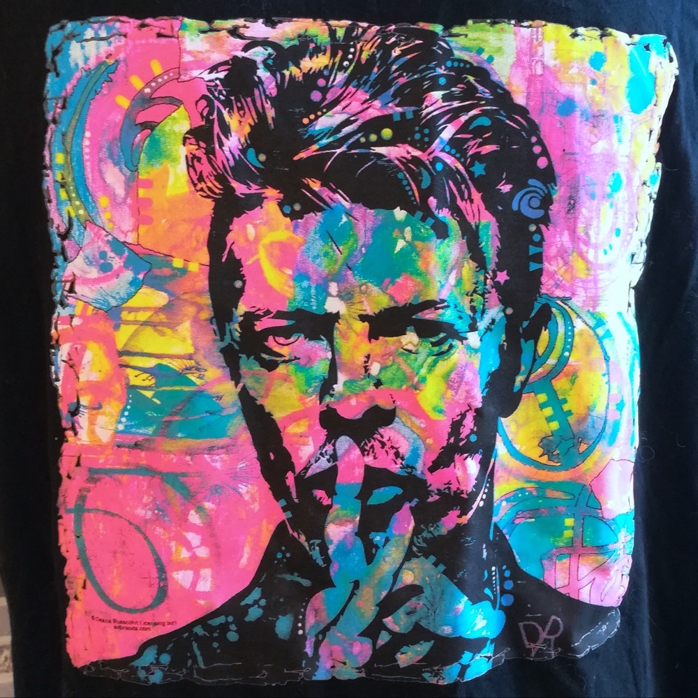 Canvas, Neon David Bowie T-Shirt